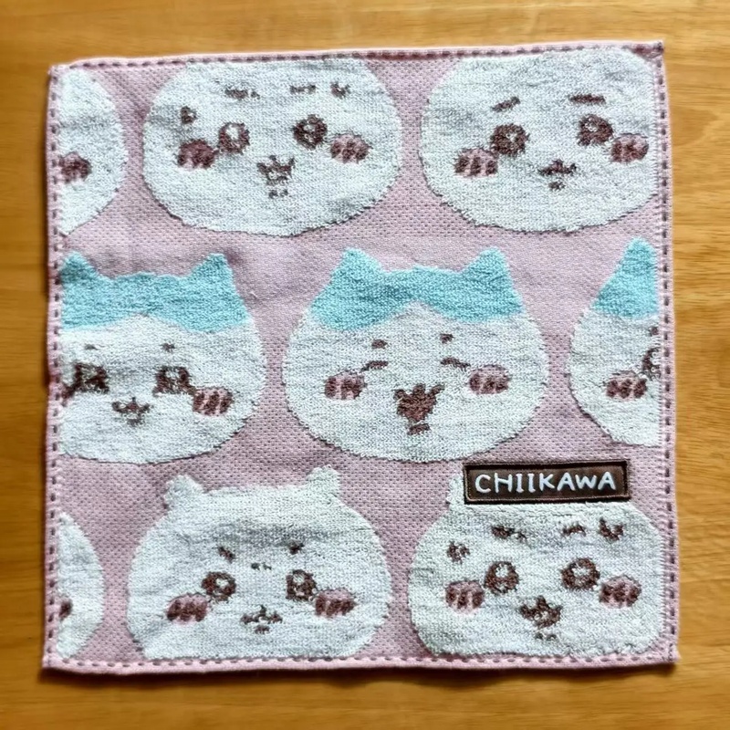 ちいかわ柄のコットン製ミニハンドタオル。かわいい漫画の刺繍が - Home Textiles Face Towel のレビューと価格