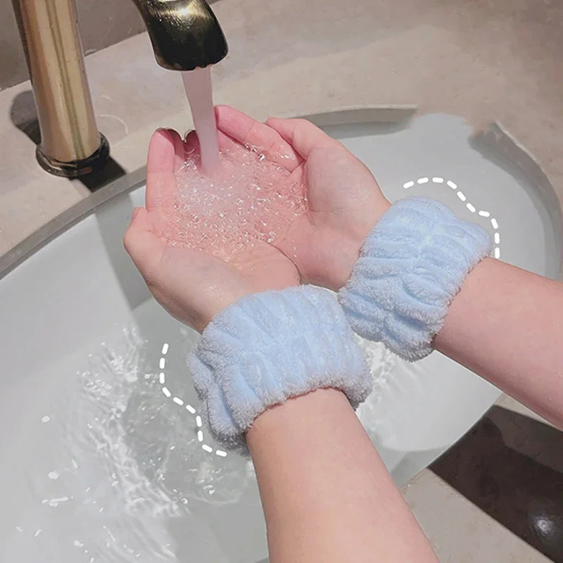 1/4 個再利用可能な手首洗濯ベルトソフトマイクロファイバー - Home Textiles Face Towel のレビューと価格