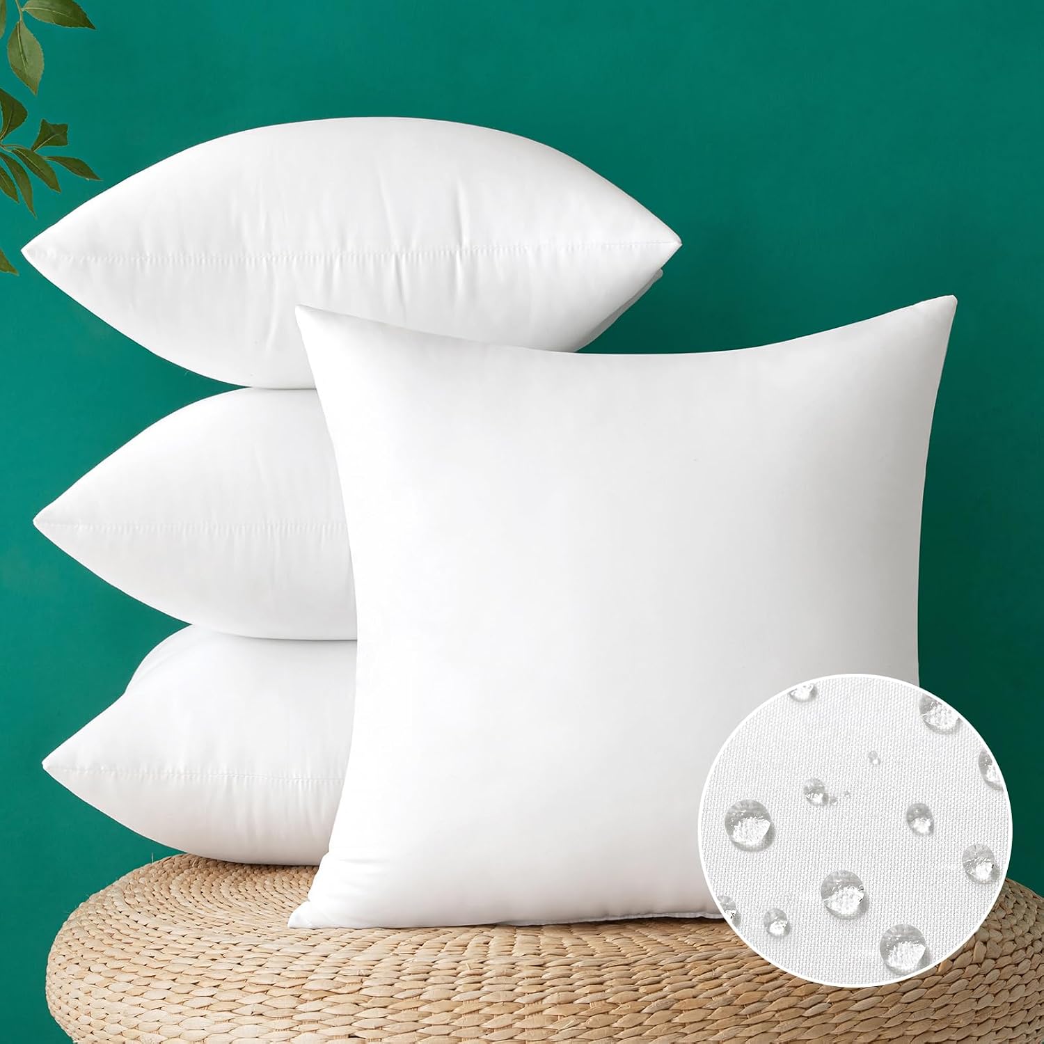 MIULEE 18インチ×18インチの屋外用枕カバー（4枚セ - Pillow Insert 18X18 のレビューと価格