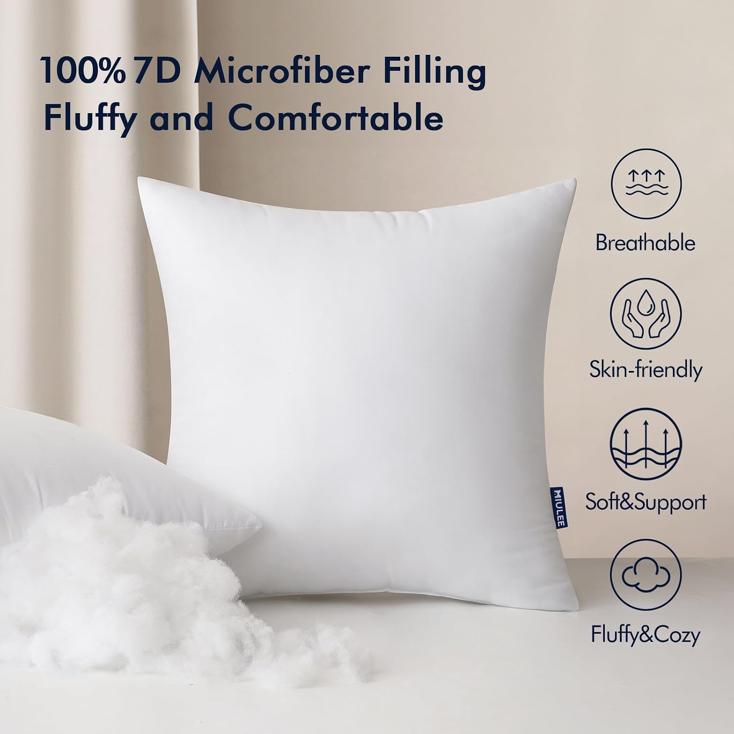 MIULEE 18インチ×18インチの屋外用枕カバー（4枚セ - Pillow Insert 18X18 のレビューと価格