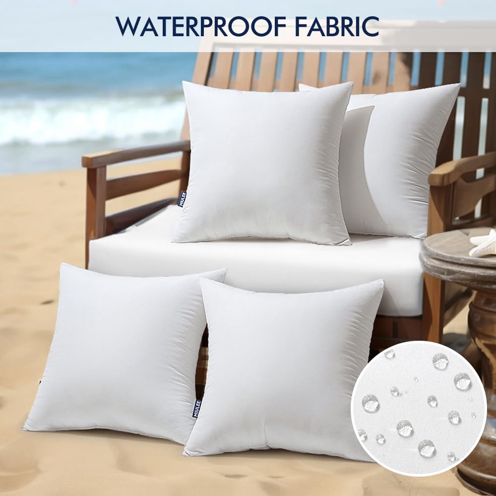 MIULEE 18インチ×18インチの屋外用枕カバー（4枚セ - Pillow Insert 18X18 のレビューと価格