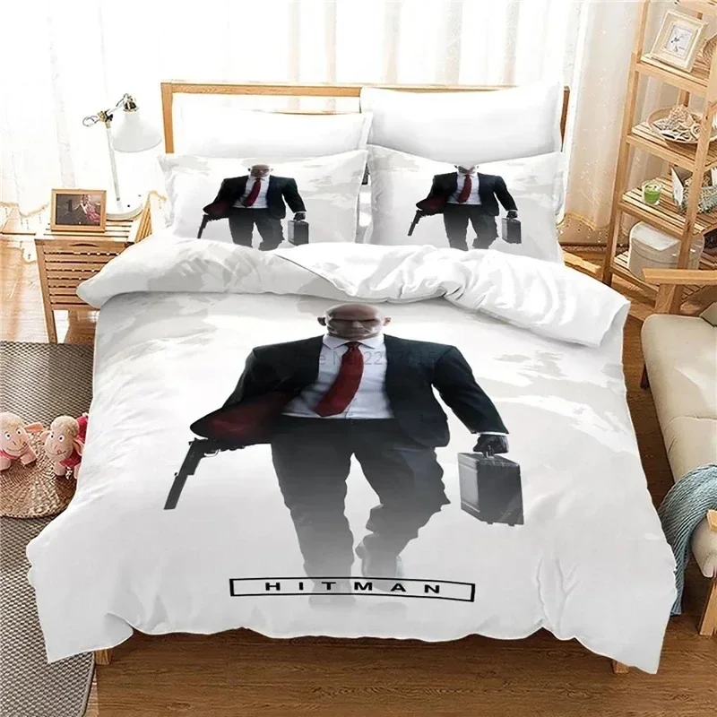 「ヒットマン・キラー」3Dプリントのベッドリネンセット。掛け - Home Textiles Sale のレビューと価格