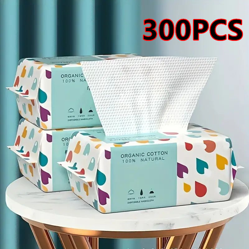 100/300 個使い捨て厚手の 100% 綿フェイスタオル - Home Textiles Face Towel のレビューと価格