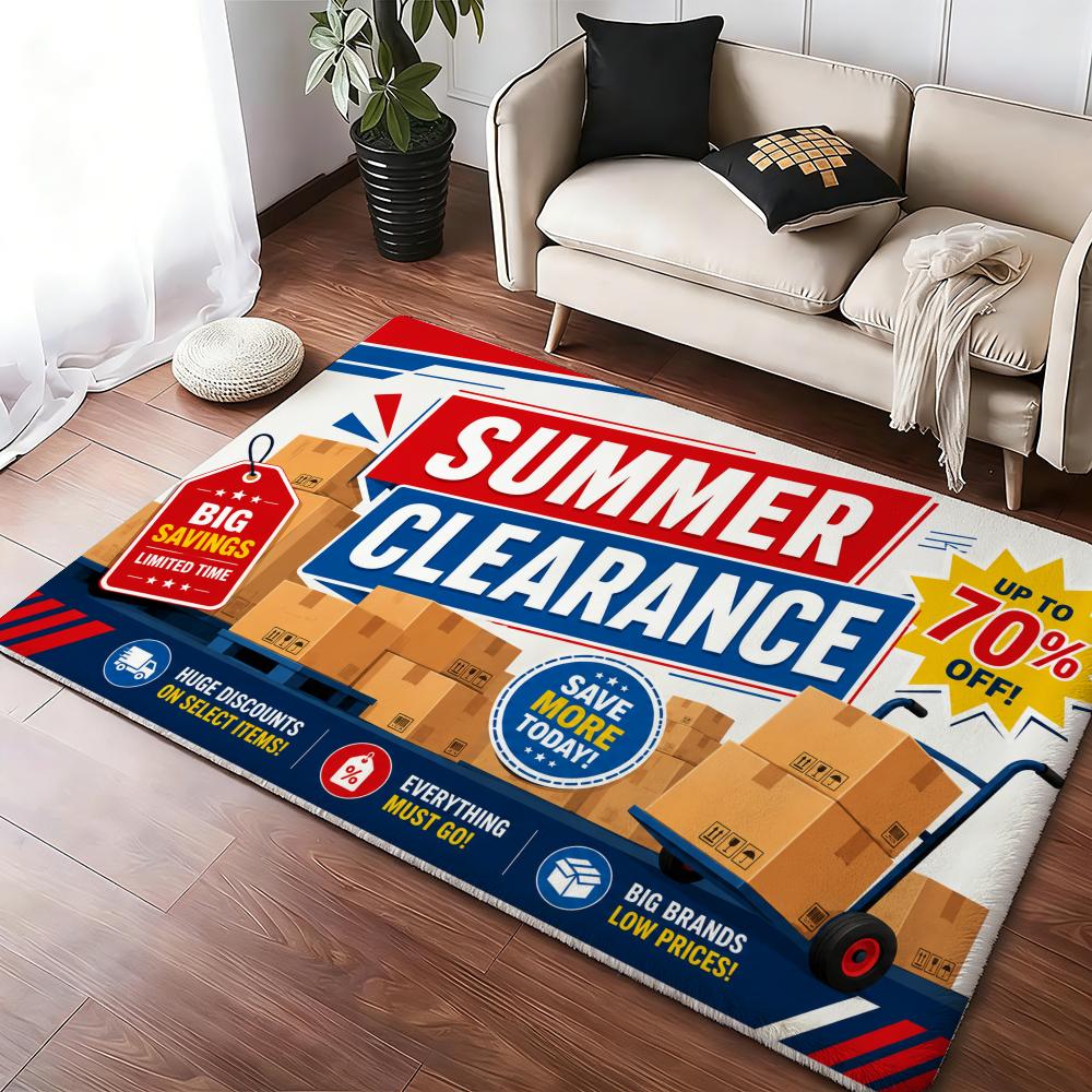 サマークリアランスセール バナーフロアマット 柔らかく厚みの - Home Textiles Sale のレビューと価格