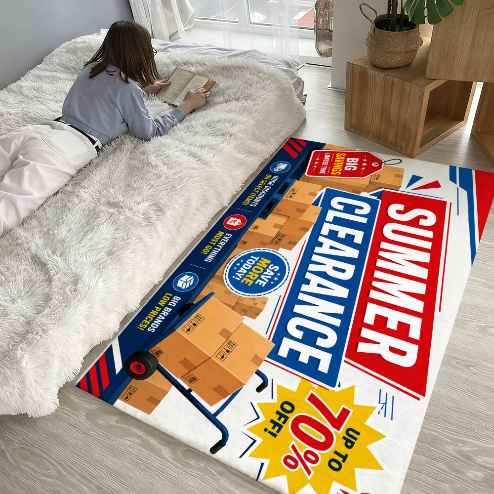 サマークリアランスセール バナーフロアマット 柔らかく厚みの - Home Textiles Sale のレビューと価格